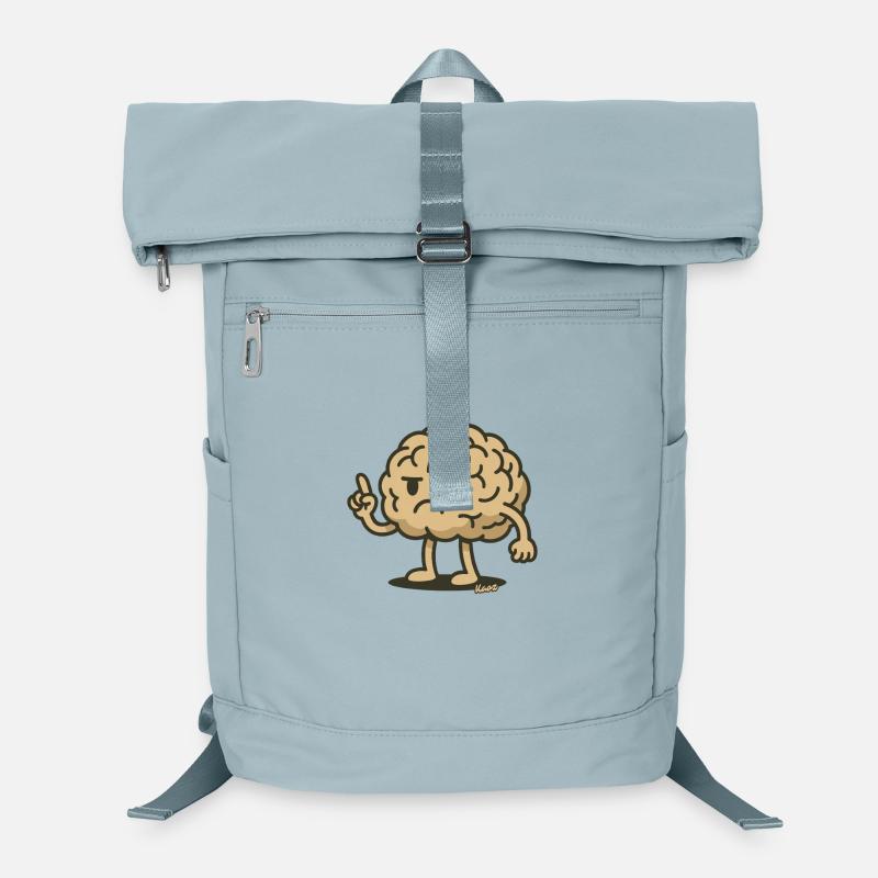 Brain figure with raised index finger Laptop Backpack