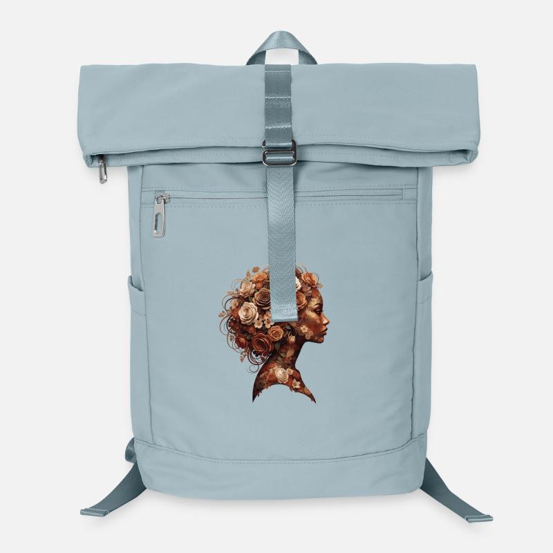 Erdton Flower Portrait Head Profile Laptop Backpack