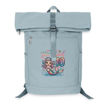 Mermaid 10th Birthday 10 Years - Laptop Backpack - ice blue - Front