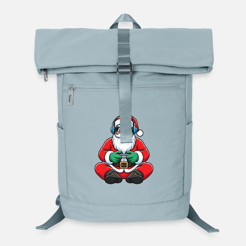 Gamer Weihnachtsmann Spielt Videospiel-Controller Laptop-Rucksack 