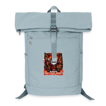 Evil Gnome, Dark Gnome, Goth Gnome, Funny Gnome - Laptop Backpack - ice blue - Front