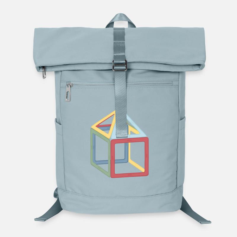 Colorful Cube Block Composition Laptop Backpack
