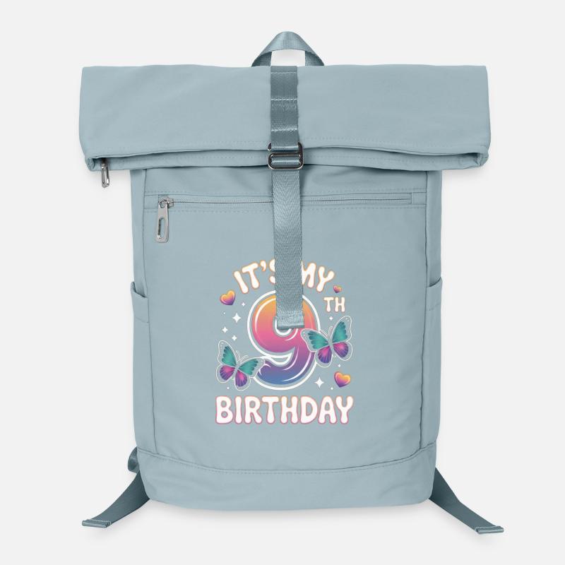 Neunter Geburtstag Farbkreis 9 Laptop-Rucksack 