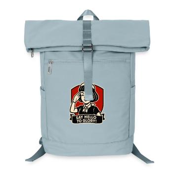 Sag Hallo zu Glory Retro Girl - Laptop-Rucksack  - Eisblau - Vorne
