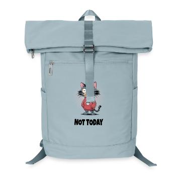 Tired Cat Not Today – Cat Humor - Laptop Backpack - ice blue - Front