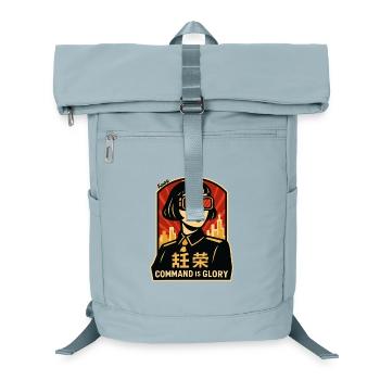 Command Is Glory Retro Poster - Laptop Backpack - ice blue - Front