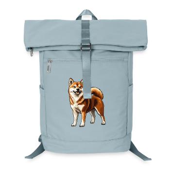 Shiba Inu Lächelnd - Laptop-Rucksack  - Eisblau - Vorne