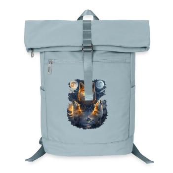 Shiba Inu Zwei Monde - Laptop-Rucksack  - Eisblau - Vorne