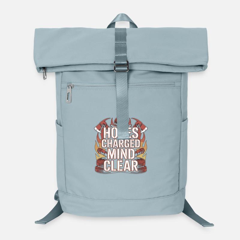 Fire Engineer Hoses Charged Mind Fire Services Laptop Backpack