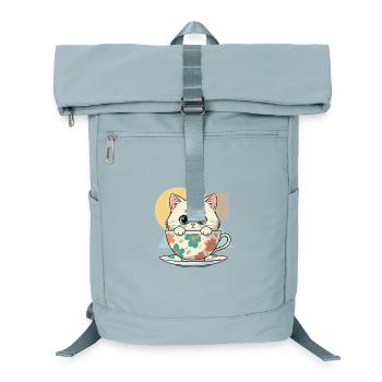 Kitten in teacup design - Laptop Backpack - ice blue - Front