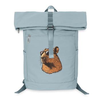 Capybara mit Sonnenbrillen – Retro Cartoon - Laptop-Rucksack  - Eisblau - Vorne