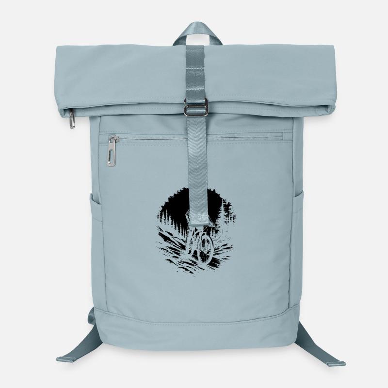 Mountain Biking Sketch Laptop Backpack
