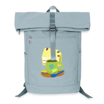 Cake, Cake, Coffee, Coffee Mug, Birthday - Laptop Backpack - ice blue - Front