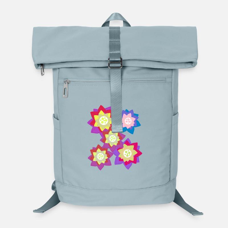 Blume Blumen Blütenmandala Laptop-Rucksack 