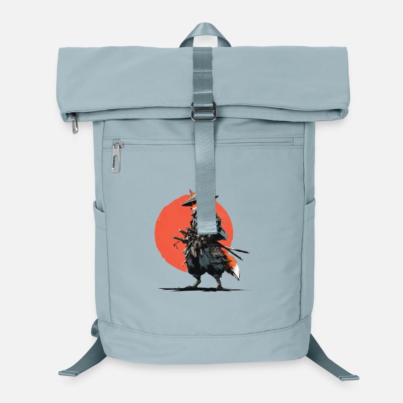 Fox Samurai under Ember Sun Laptop Backpack