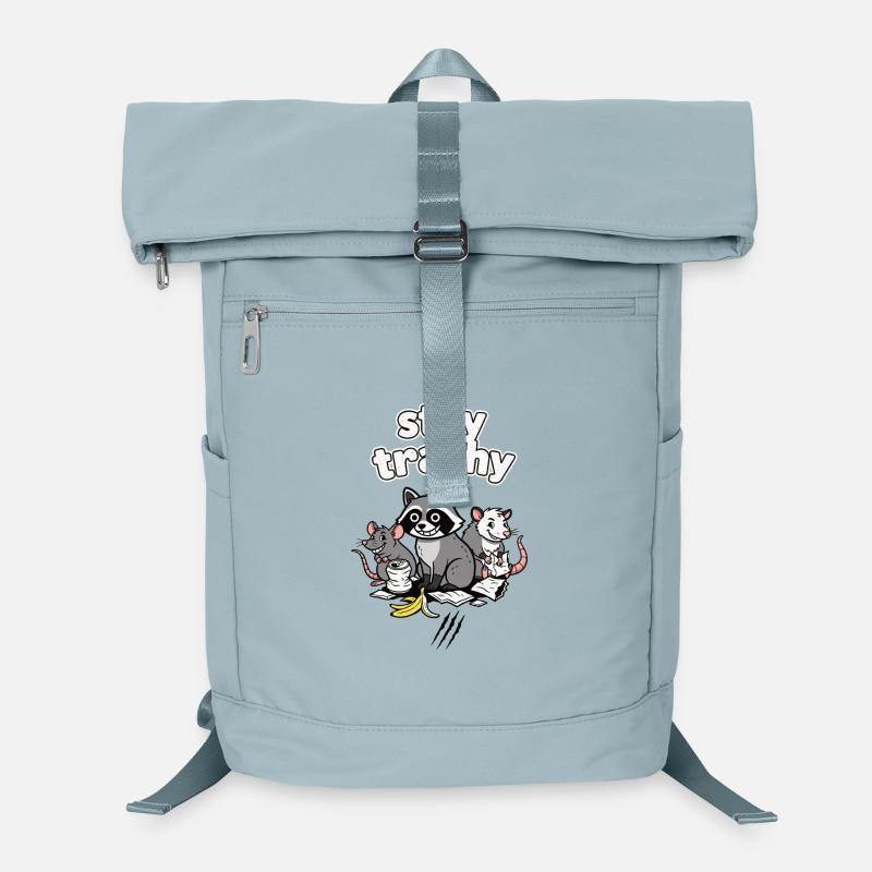 Bleiben Sie Trashig. Lustiger Waschbär Laptop-Rucksack 