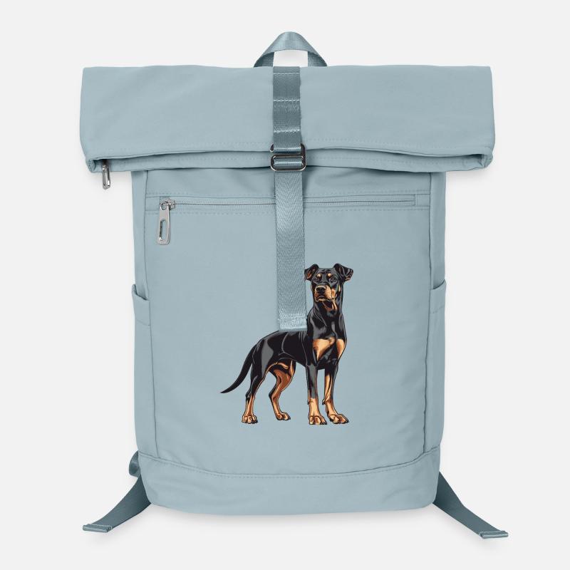 Doberman Illustration Power Elegance Laptop Backpack