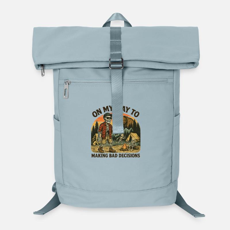 Camping Humor On My Way To Making Bad Decisions Laptop Backpack