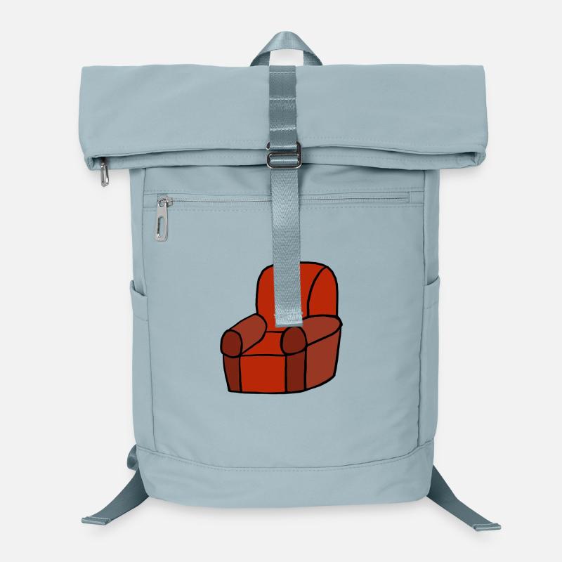 Roter Lounge-Sessel Silhouette Laptop-Rucksack 