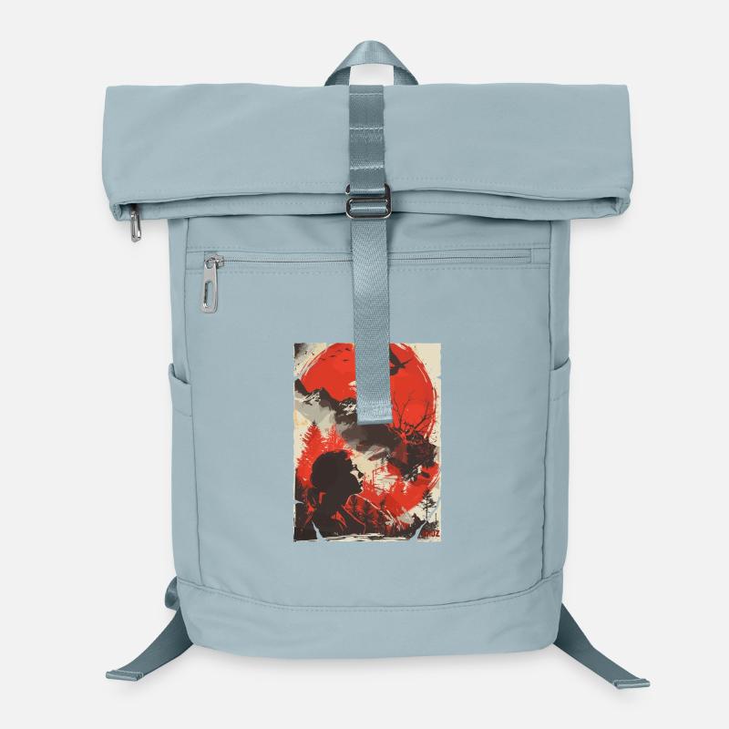 Red Moon Wilderness Silhouette Laptop-Rucksack 