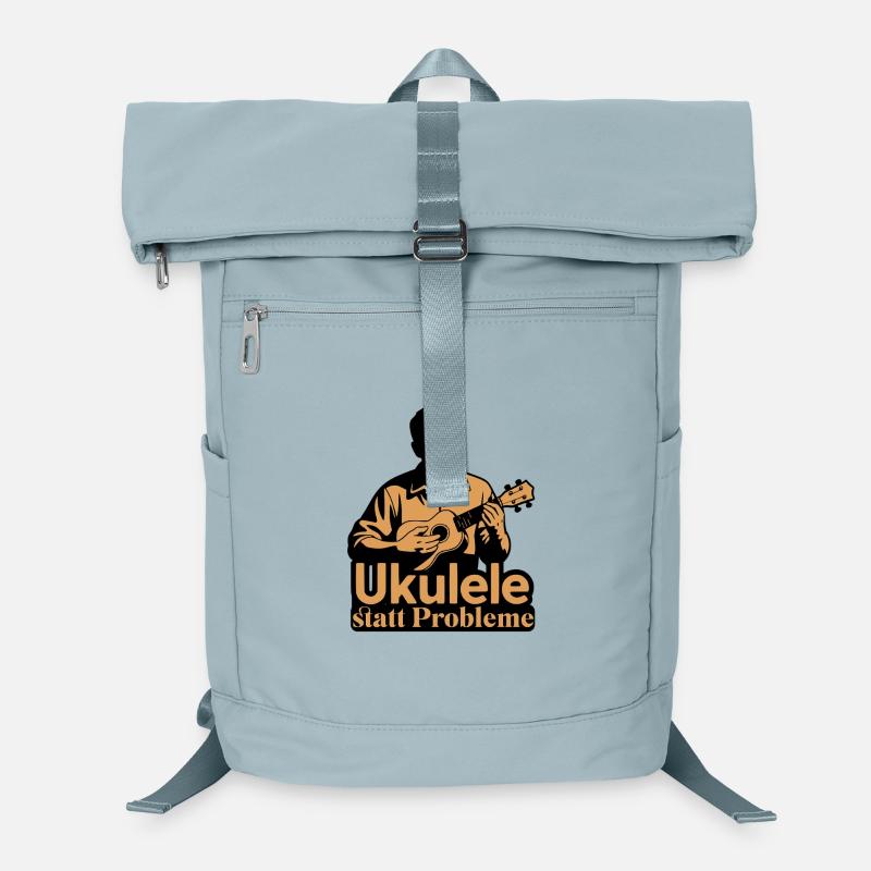 Ukulélé au lieu de problèmes, drôle de disant de ukulélé Sac à dos ordinateur