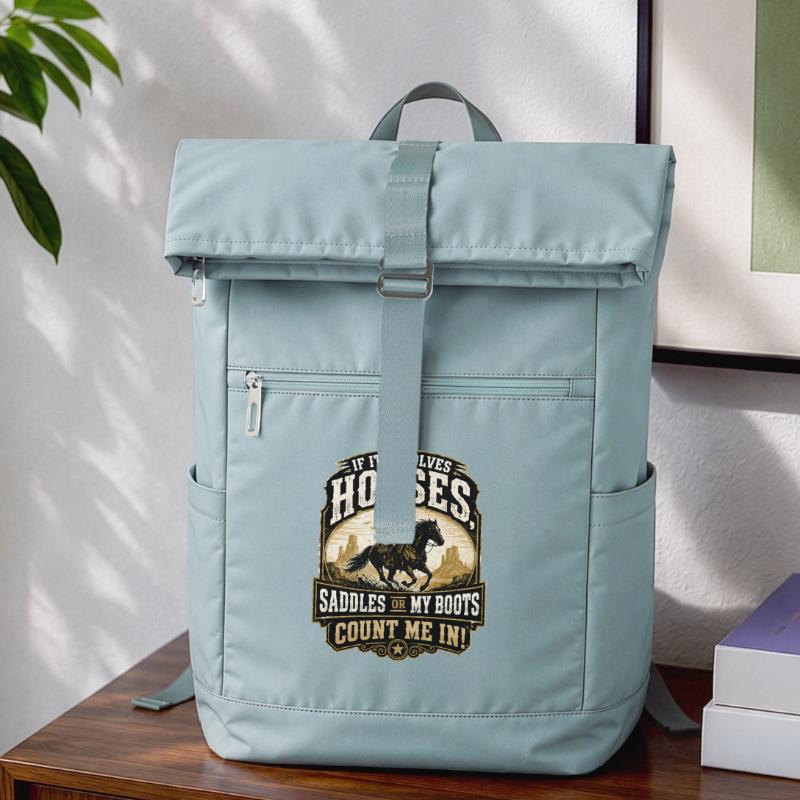 Pferdeheld: Sättel oder Stiefel Laptop-Rucksack 