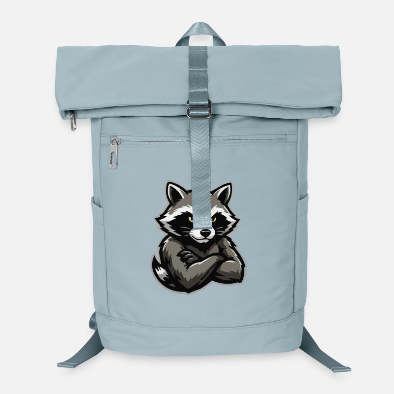 Interlaced raccoon charm Laptop Backpack