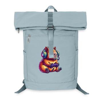 Gamer Hamster im Neon Farben Meerschweinchen - Laptop-Rucksack  - Eisblau - Vorne