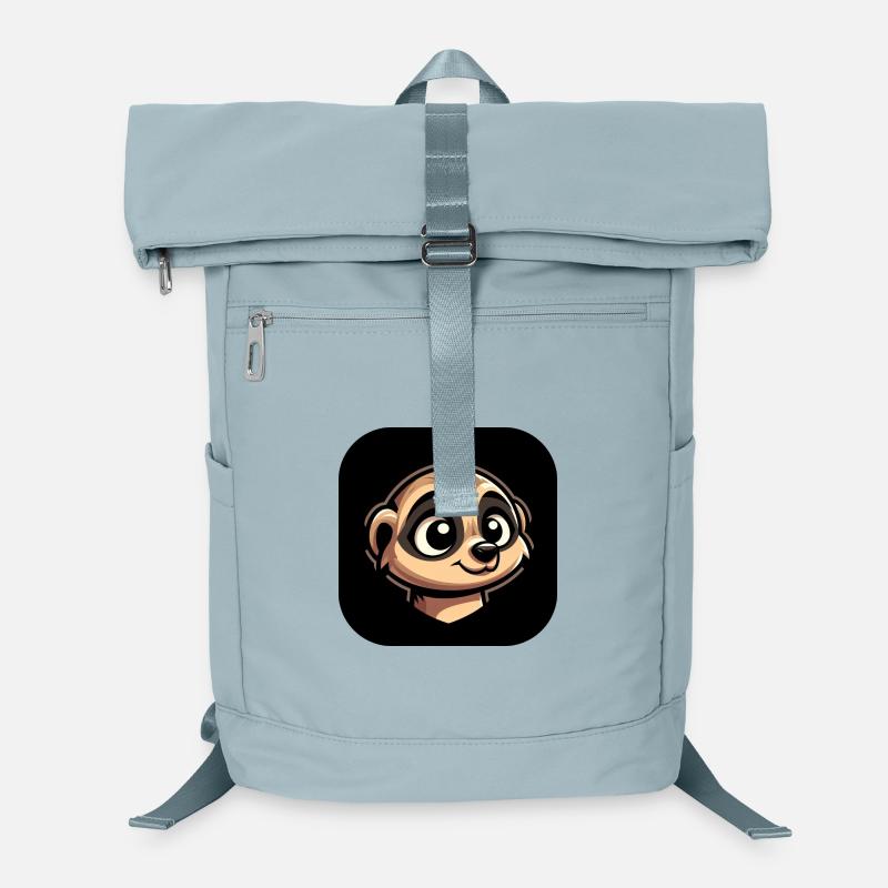 Erdmännchen Kopf im Comic Stil Laptop-Rucksack 