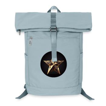 Gold star in polygon design - Laptop Backpack - ice blue - Front