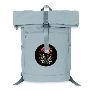 Mohnblume Blume Rot Natur - Laptop-Rucksack  - Eisblau - Vorne