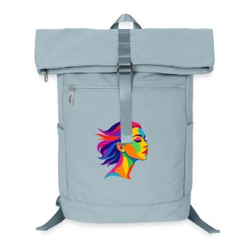 Femme Pop Art Colorée – Colorful Art Design - Sac à dos ordinateur - bleu glacier - Devant