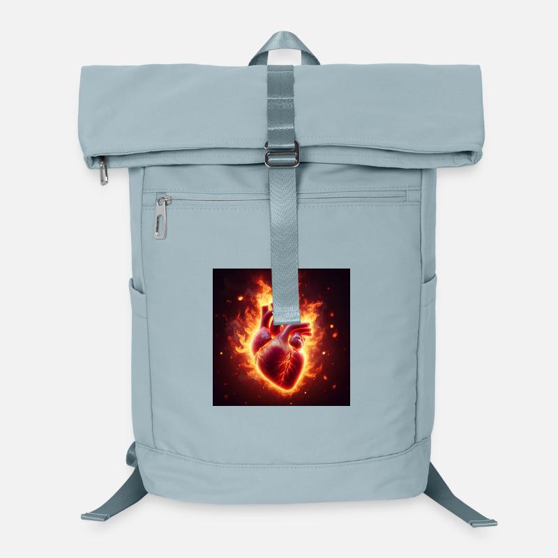 Burning Heart Design Laptop Backpack