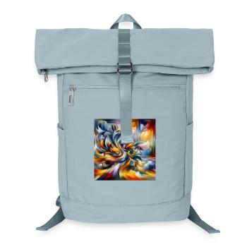 Abstrakte Farbswirbel Federkunst - Laptop-Rucksack  - Eisblau - Vorne