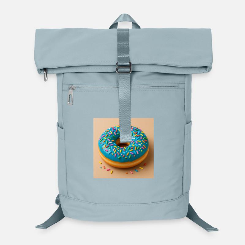 Donut mit Blauem Zuckerguss Laptop-Rucksack 