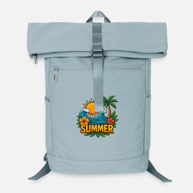 Summer Tropical Paradise Motif Laptop Backpack
