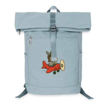 Verspielter Esel im Flugzeug Design - Laptop-Rucksack  - Eisblau - Vorne