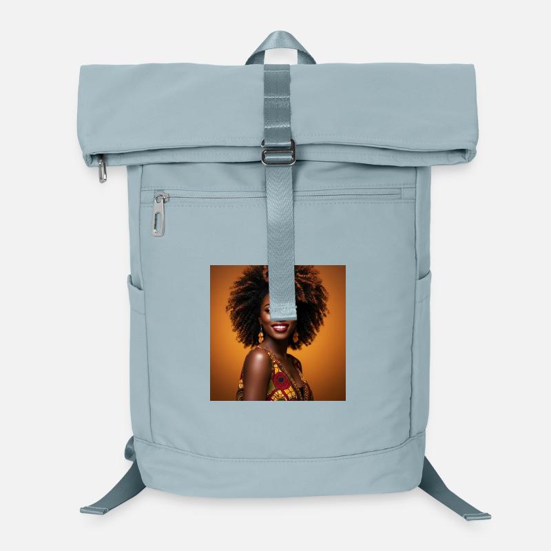 Femme Afro Colorée Joyeuse Sac à dos ordinateur