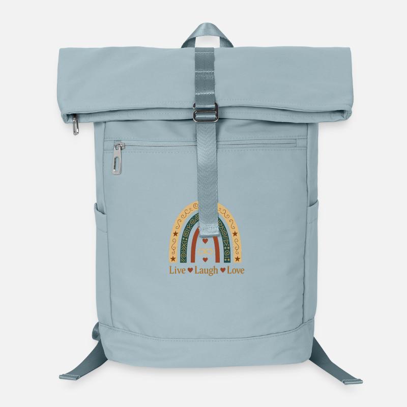 Live Laugh Love Boho Regenbogen Laptop-Rucksack 