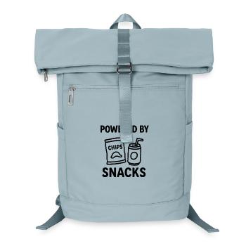 Humorvolle Snack Power Illustration - Laptop-Rucksack  - Eisblau - Vorne