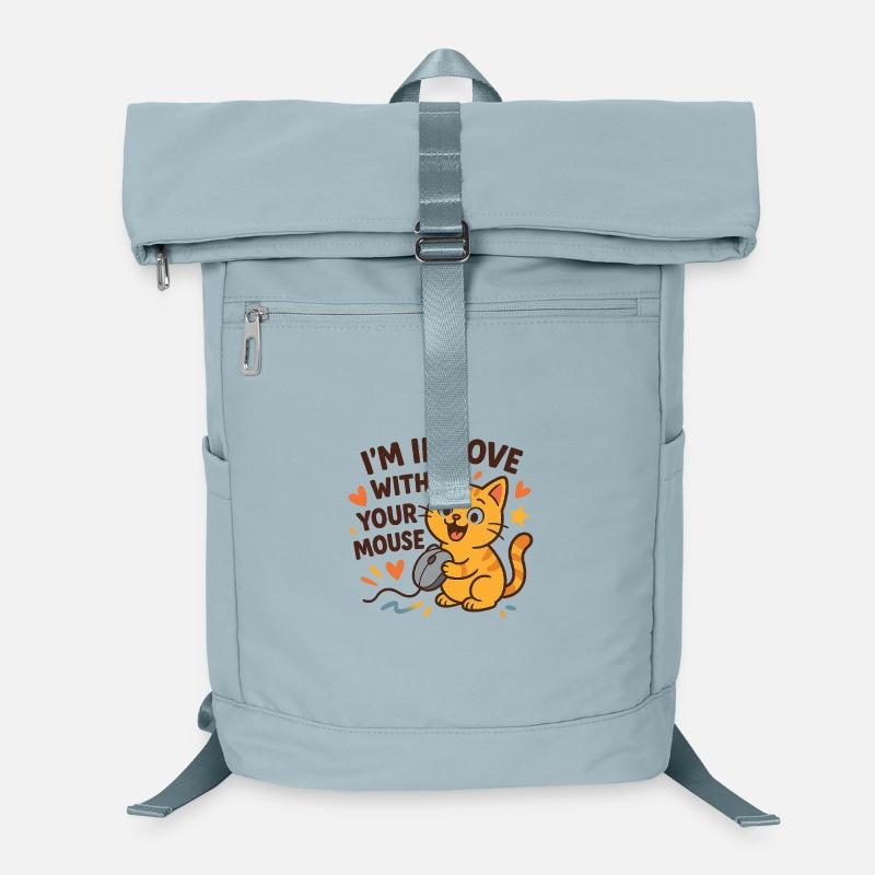 Lovely cat in love with mouse Laptop Backpack