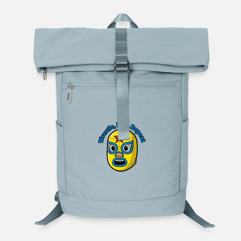 Wrestling Mask Wrestle, Nap Repeat Laptop Backpack
