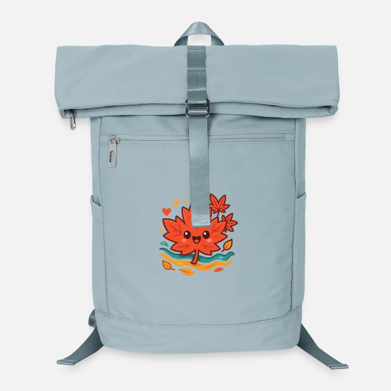Cuddly Autumn Leaf Smile Laptop Backpack