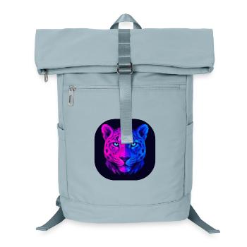 Neon Geometric Leopard - Laptop Backpack - ice blue - Front