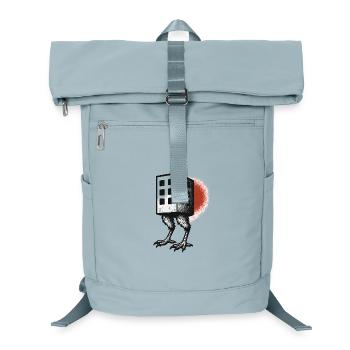 Würfelbau mit Beinen - Laptop-Rucksack  - Eisblau - Vorne