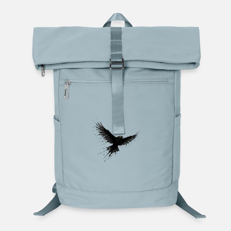 Corbeau noir en vol d’encre Sac à dos ordinateur