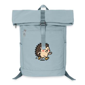 Igel Sprinter Niedliches Maskottchen - Laptop-Rucksack  - Eisblau - Vorne