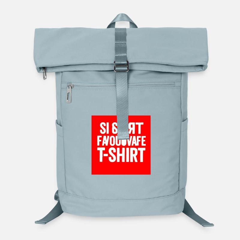 T-shirt à bloc de texte glitché Sac à dos ordinateur