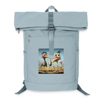 Volée d’oiseaux animée sur la plage - Sac à dos ordinateur - bleu glacier - Devant