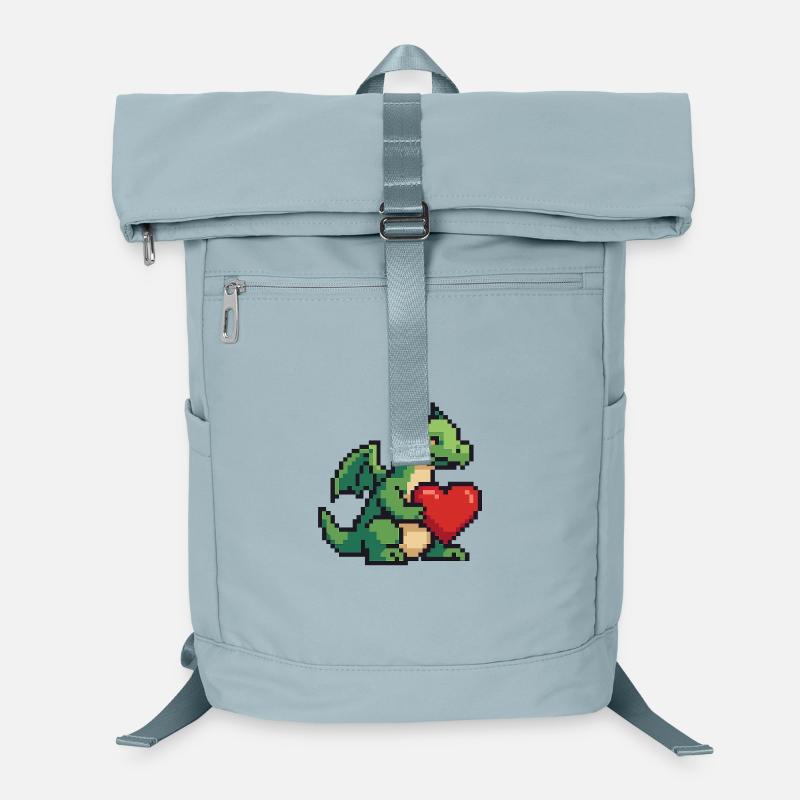 Pixeldrache mit Herz Laptop-Rucksack 